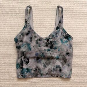 Lululemon Watercolor Crop Tank Top/Sports Bra - Size 2